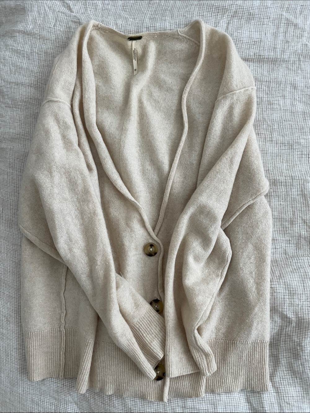 Oversized Cashmere School Boy Cardigan XS